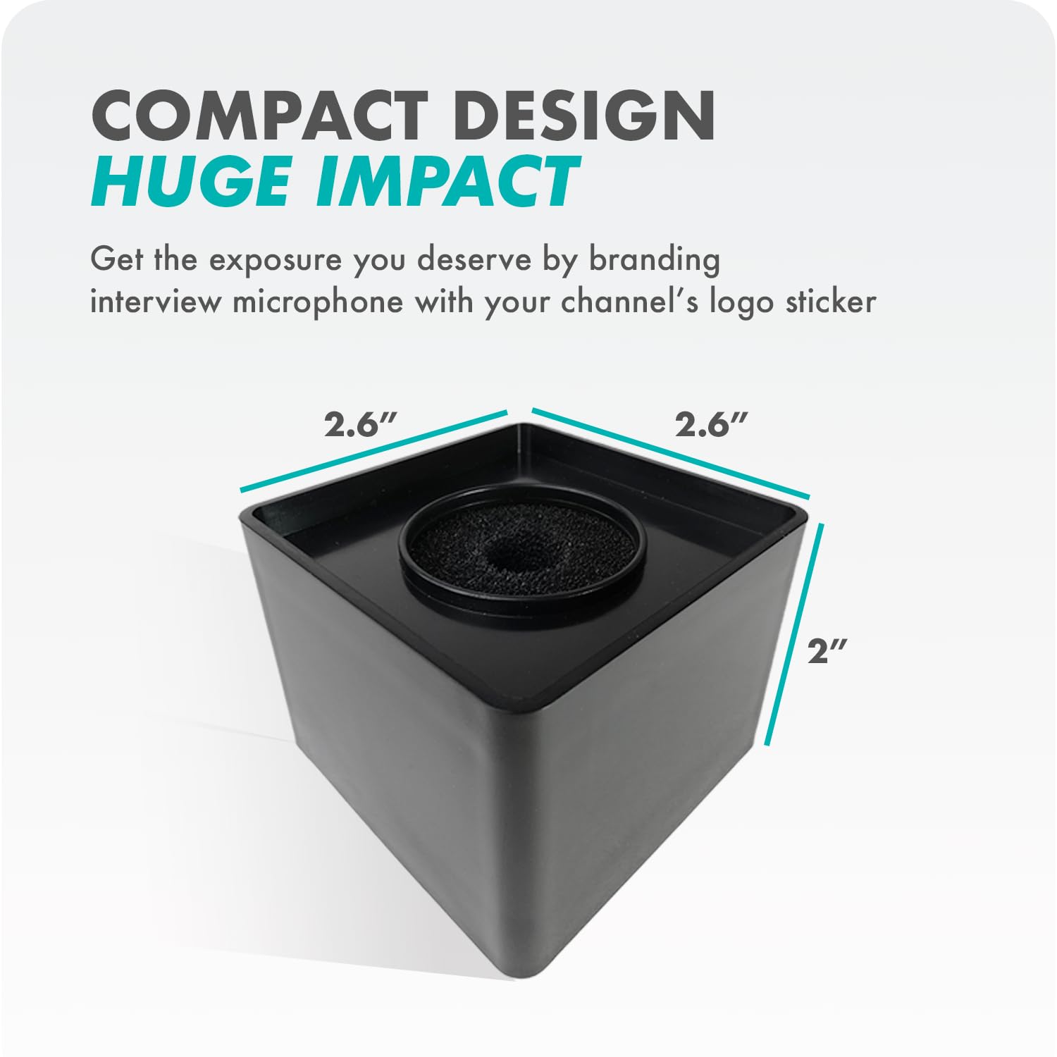 Movo HMF-1 ABS Mic Flag - Add Your Logo - Compatible with Rode Interview Go WMX-HM - Microphone Flag Perfect for Interviews, Vlo